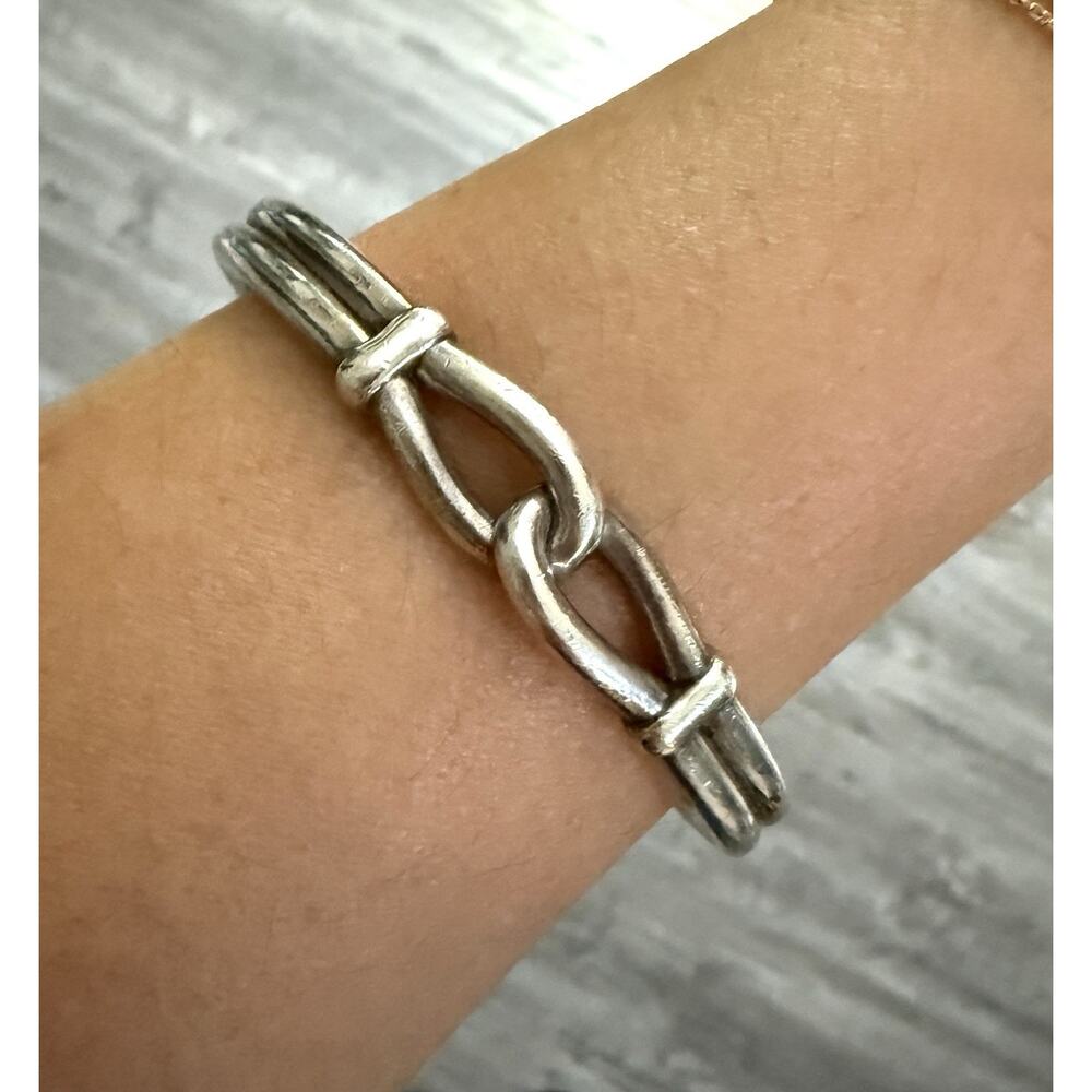 Tiffany Co Sterling Silver Knot Paloma Picasso Cuff Bracelet Fits Up To 7.5” 34g